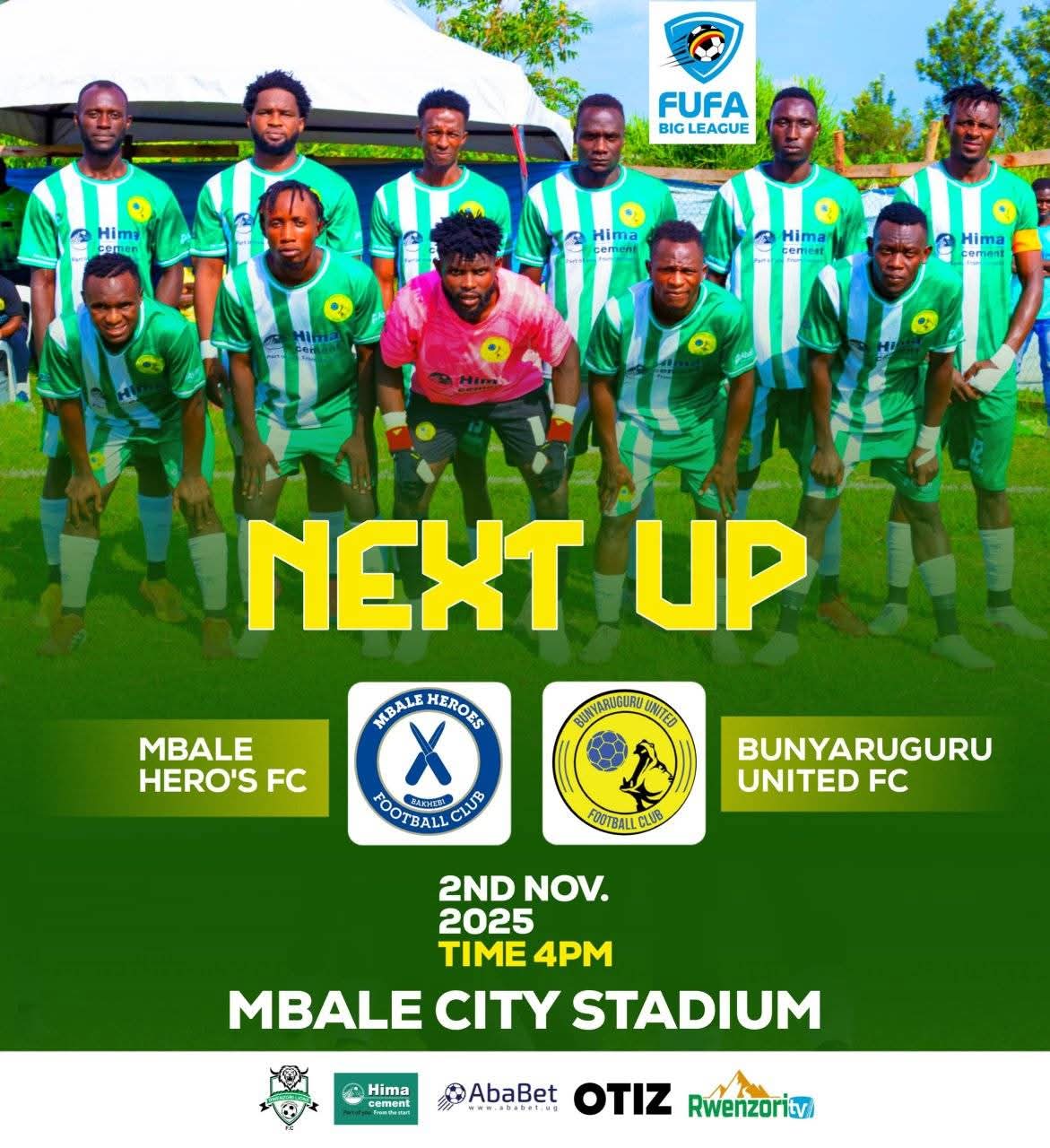 Rwezori Lions FC Set for Away Clash Against Mbale Heroes FC